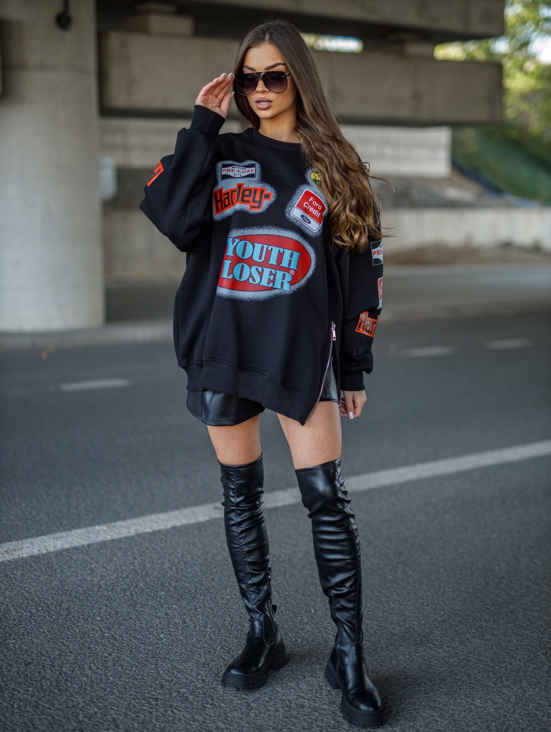 Bluza Damska HARLEY – BLACK - obrazek 3