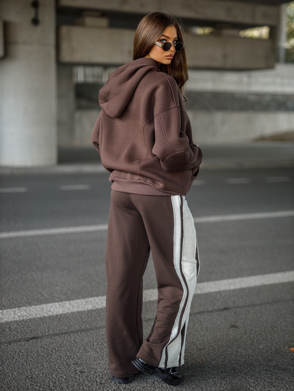 Bluza Damska DOUBLE – black - obrazek 2