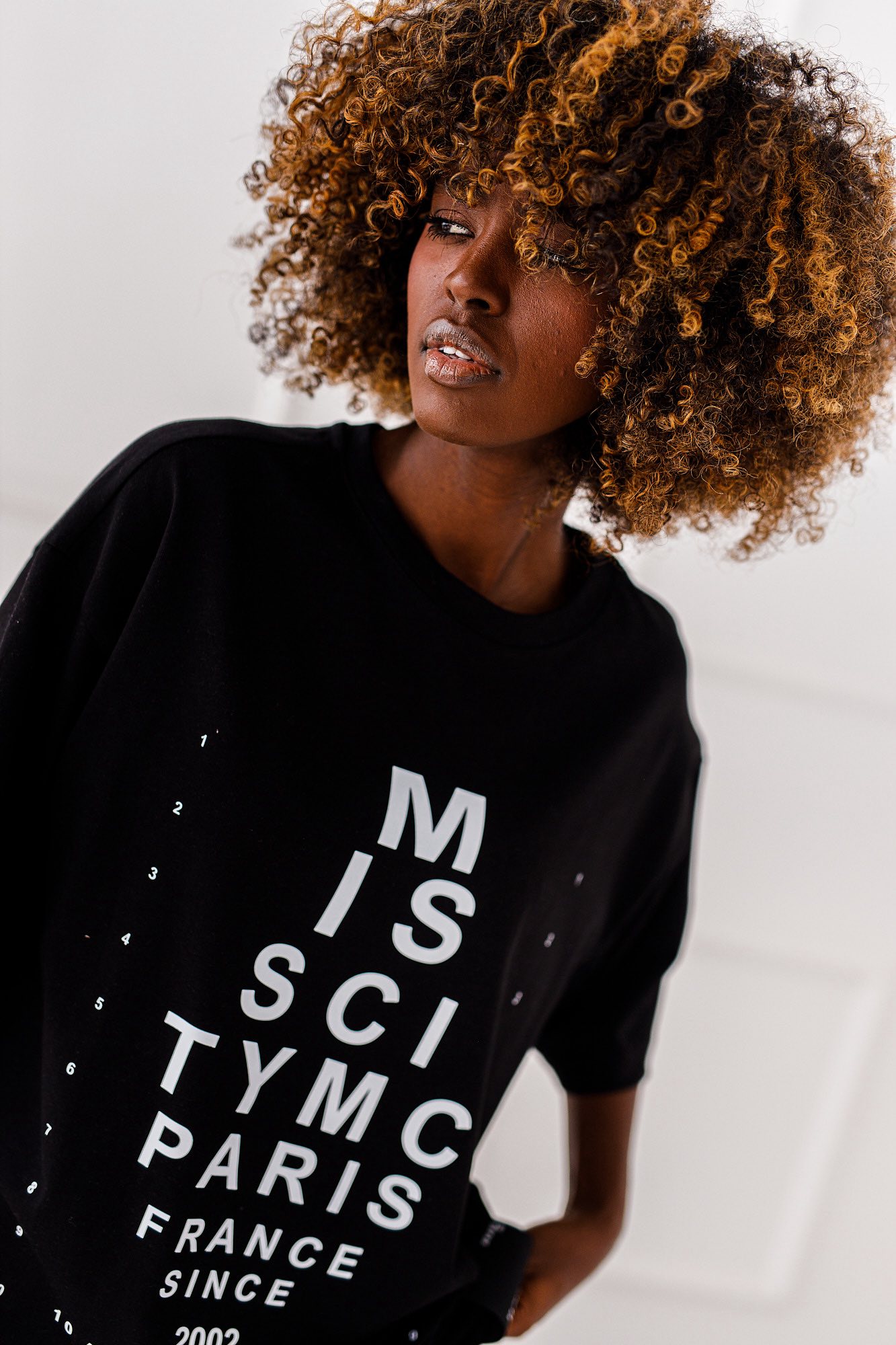 T-shirt OVESIZE MISS CITY BLACK