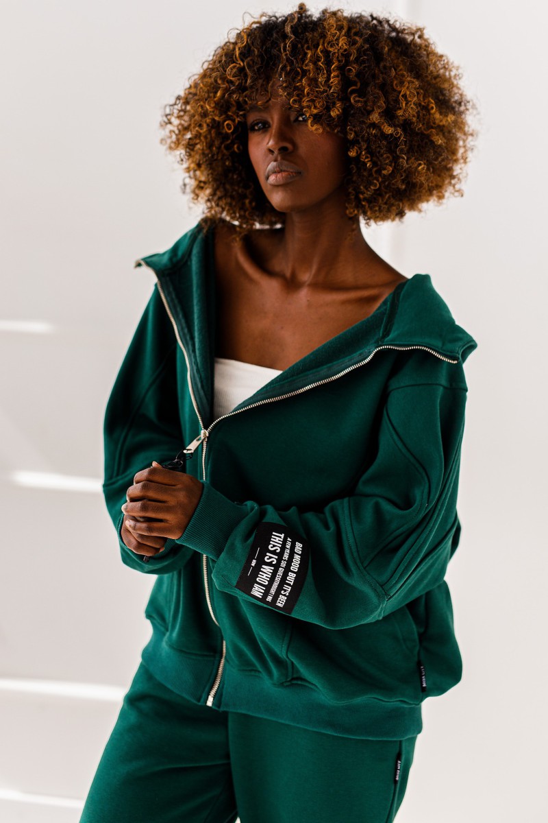 BLUZA OVERSIZE ELISA #MC GREEN - obrazek 3