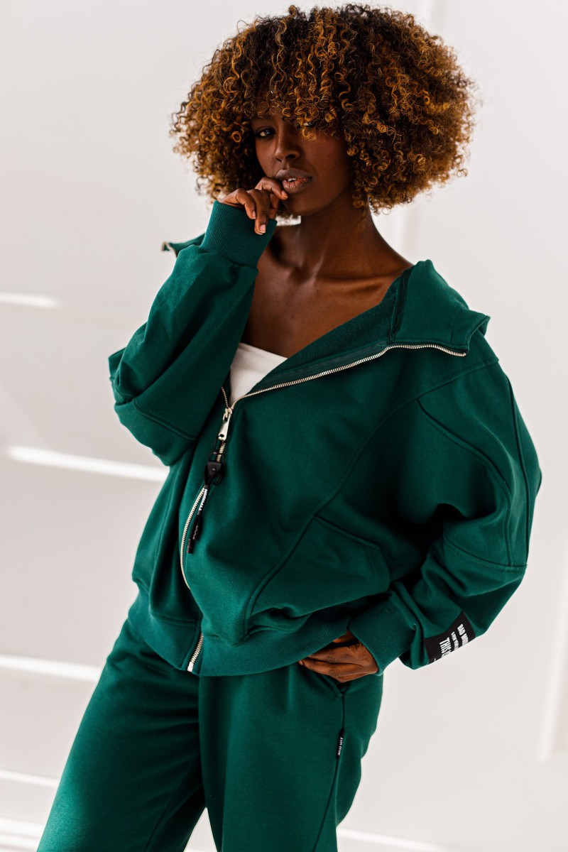 BLUZA OVERSIZE ELISA #MC GREEN - obrazek 2