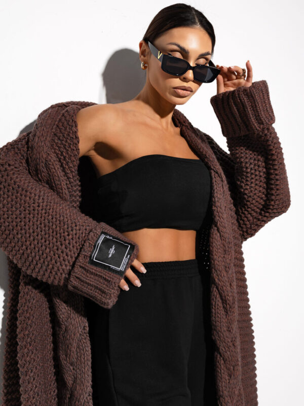 KARDIGAN OVERSIZE LOVER #CHOCOLATE