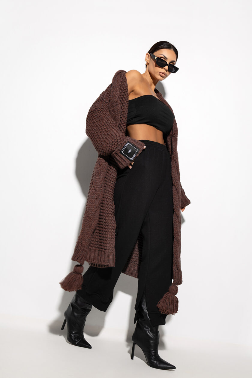 KARDIGAN OVERSIZE LOVER #CHOCOLATE - obrazek 5