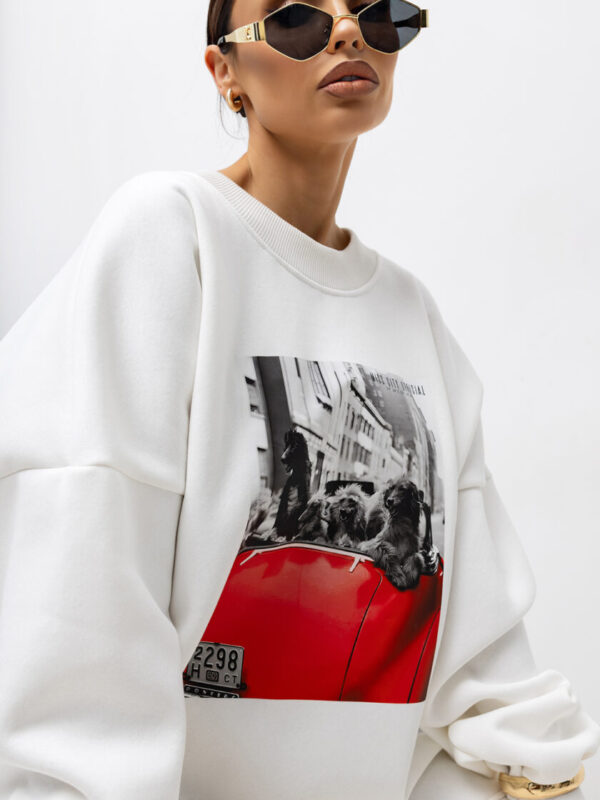 BLUZA OVERSIZE FRIENDS #MCO WHITE