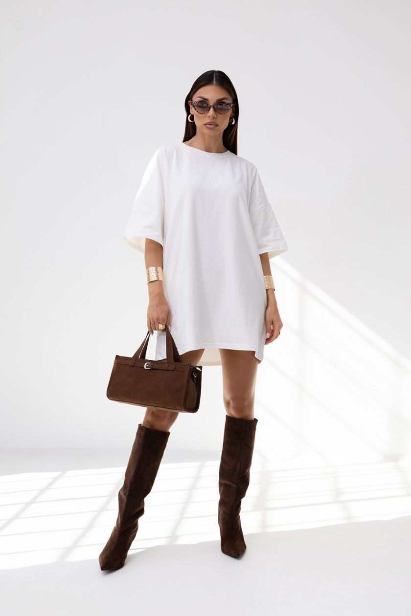 T-Shirt OVERSIZE THE HELL WHITE - obrazek 4
