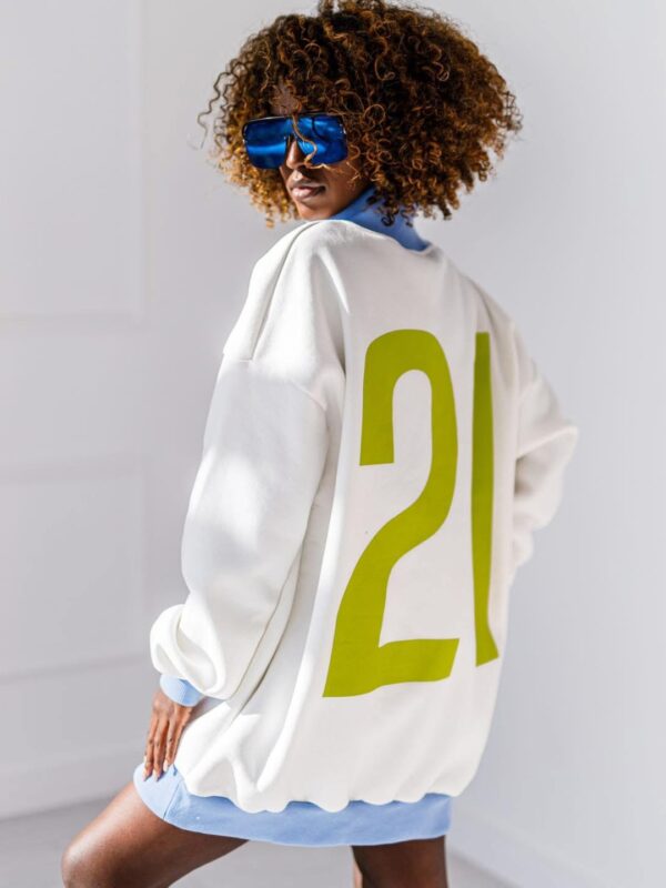 BLUZA OVERSIZE #MC 21 WHITE