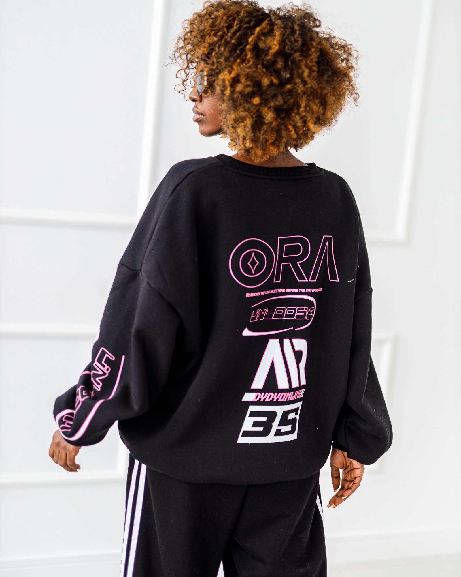 BLUZA OVERSIZE #MC35 BLACK