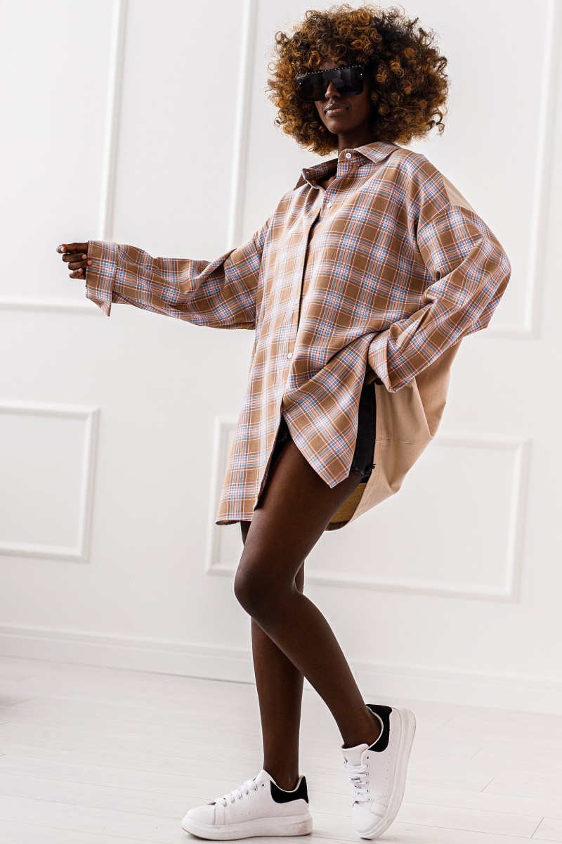 KOSZULA OVERSIZE # CALIFORNIA BEIGE - obrazek 4