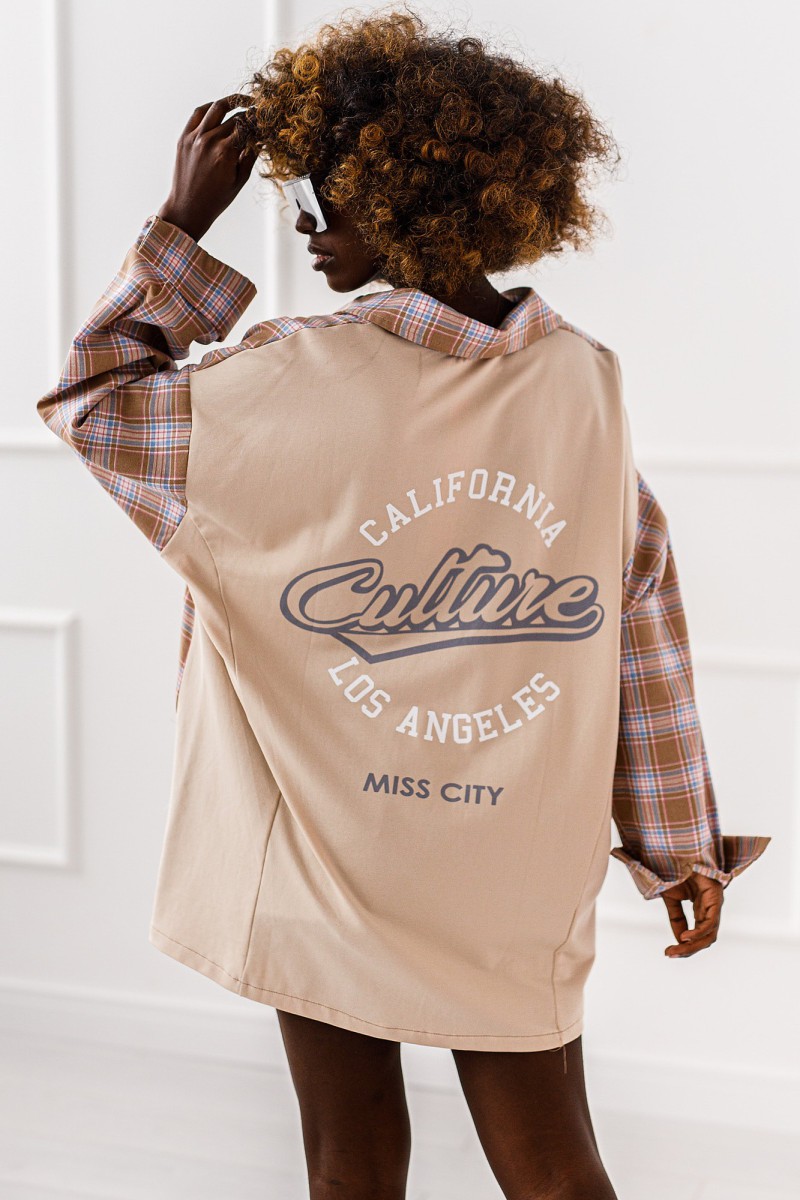 KOSZULA OVERSIZE # CALIFORNIA BEIGE