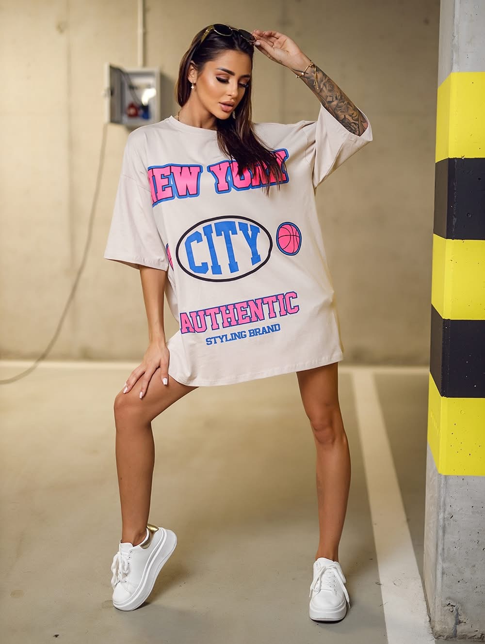 T-SHIRT OVERSIZE NEW YORK #05 - obrazek 2