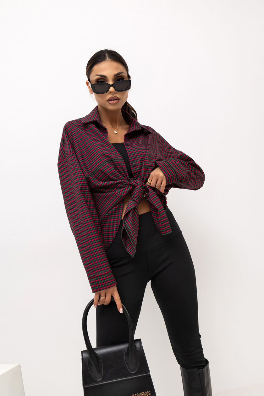 KOSZULA OVERSIZE GRID PATTERN
