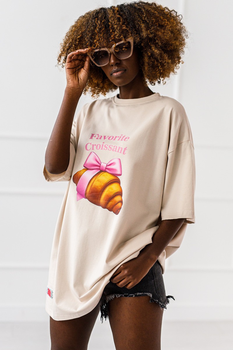 T-SHIRT OVERSIZE CROISSANT #01 - obrazek 2
