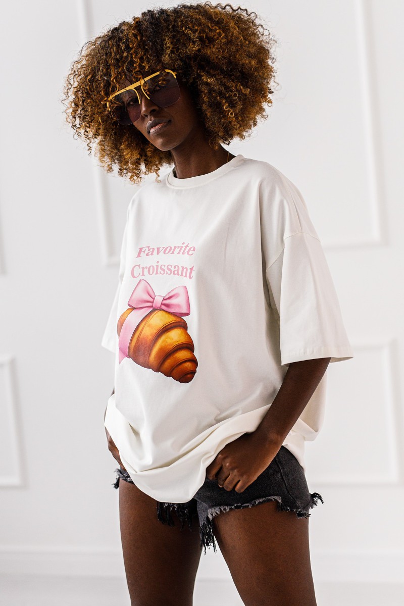 T-SHIRT OVERSIZE CROISSANT #02 - obrazek 2
