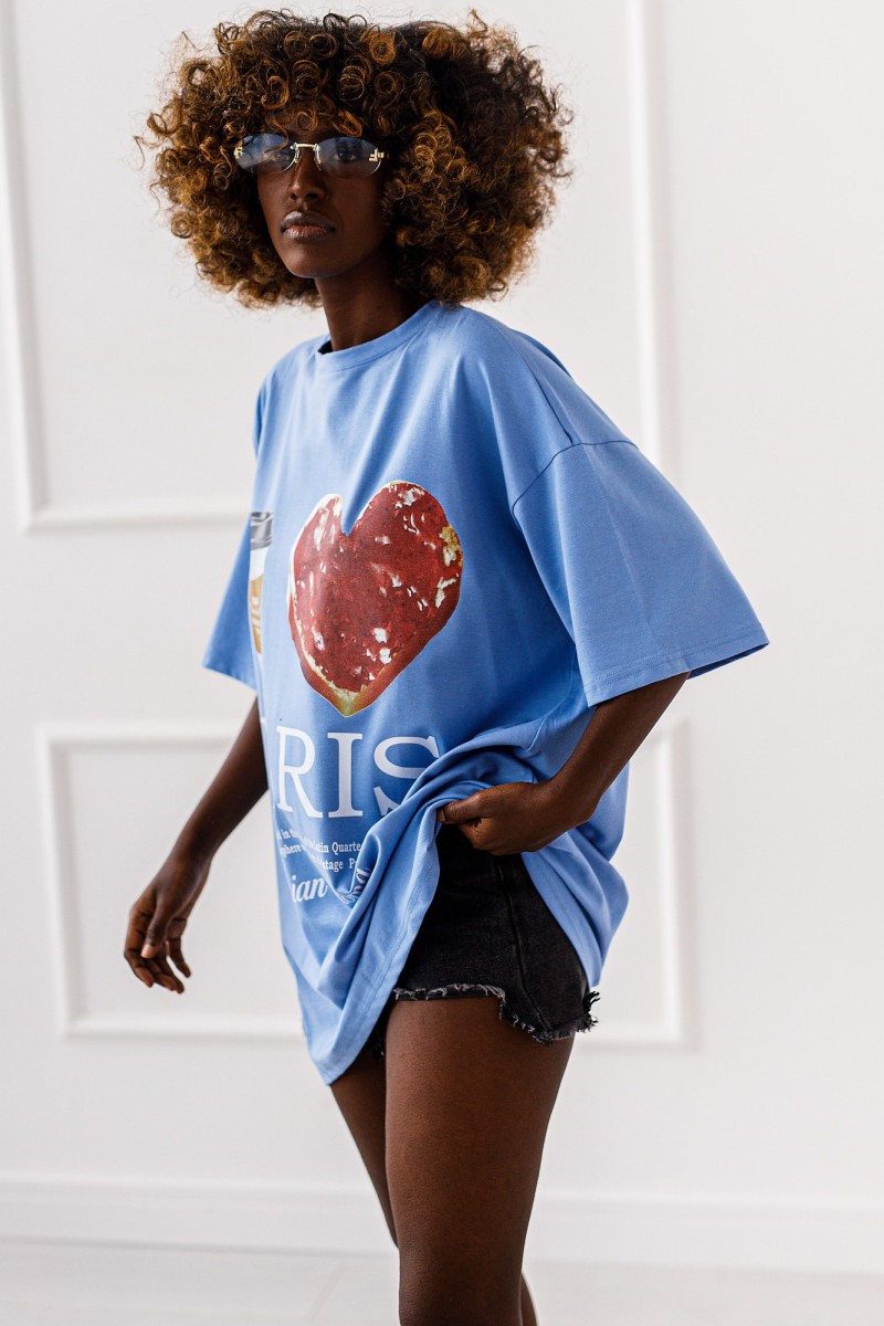 T-SHIRT OVERSIZE LOVE PARIS #02 - obrazek 3