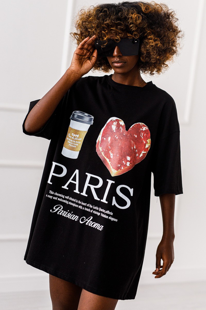 T-SHIRT OVERSIZE LOVE PARIS #03 - obrazek 4