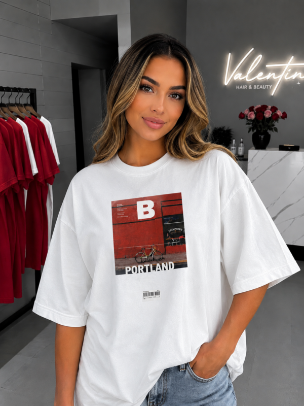 PREORDER | T-SHIRT OVERSIZE PORTLAND WHITE #VALENIKO