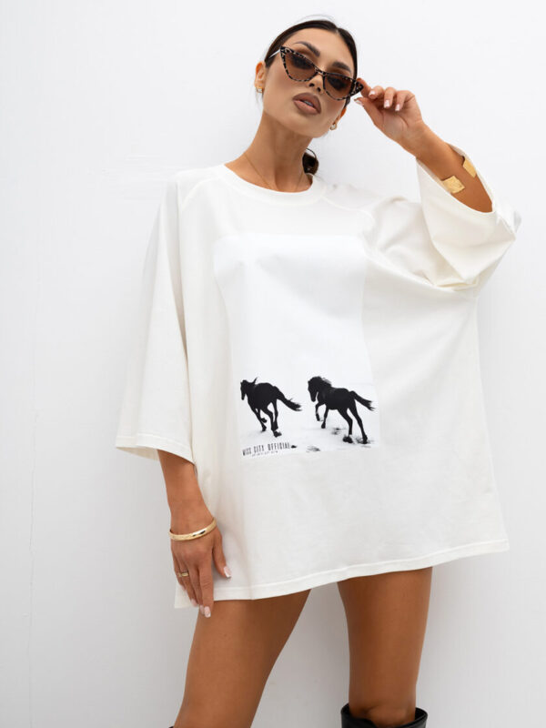 T-SHIRT  OVERSIZE  HORSECORE BABY DIVA  #MCO2