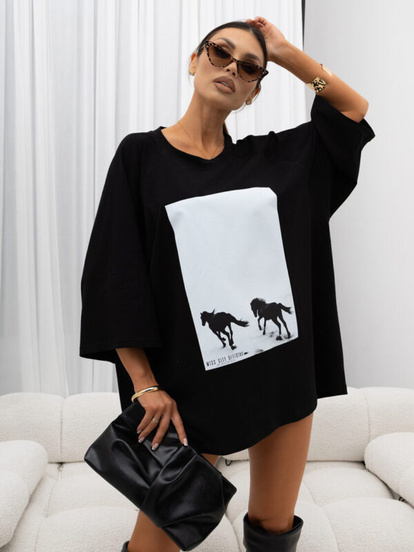 T-SHIRT  OVERSIZE  HORSECORE BABY DIVA  #MCO1
