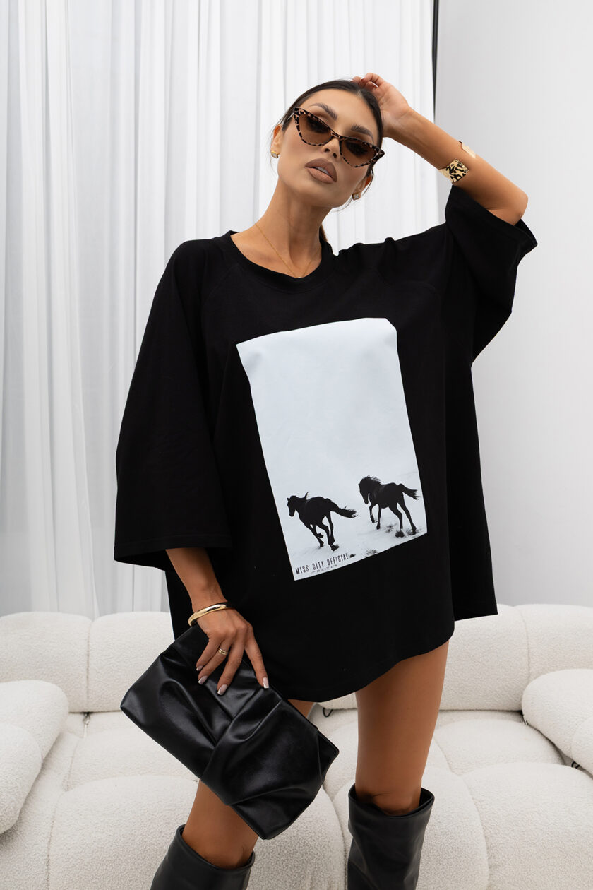 T-SHIRT OVERSIZE HORSECORE BABY DIVA #MCO1