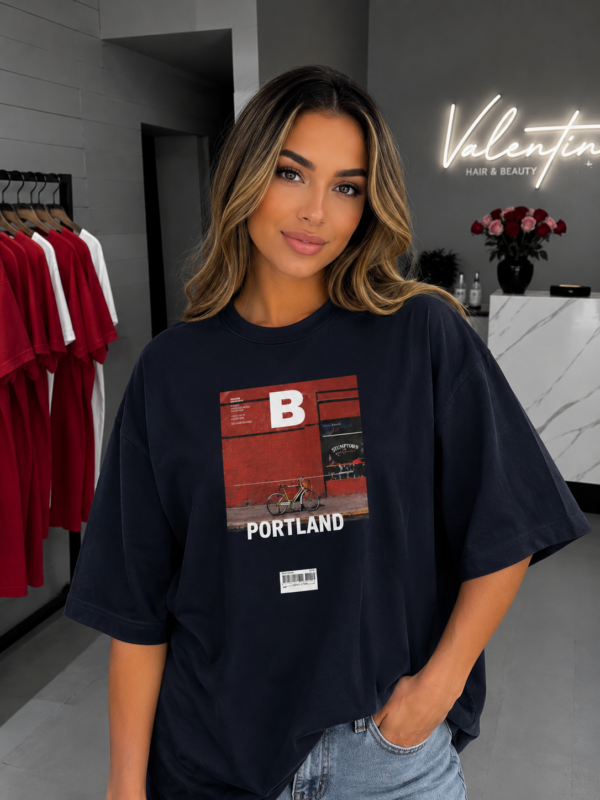 PREORDER | T-SHIRT OVERSIZE PORTLAND BLACK #VALENIKO