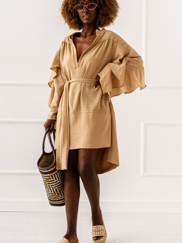 SUKIENKA OVERSIZE FLOW #MC BEIGE