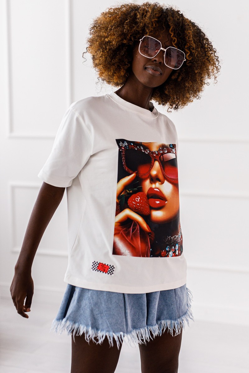 T-SHIRT OVERSIZE STRAWBERRY #MC1
