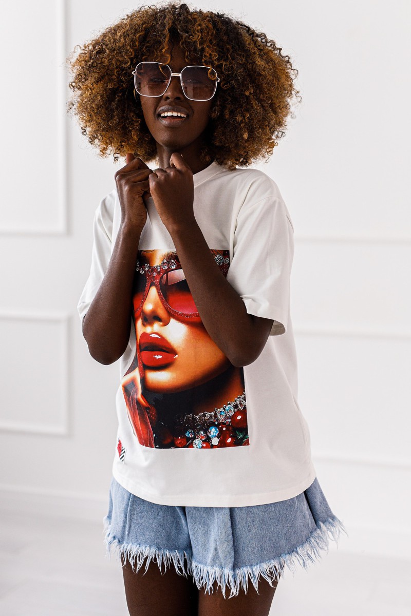 T-SHIRT OVERSIZE STRAWBERRY #MC1 - obrazek 2